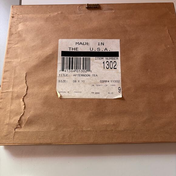 Peggy Abrams “Afternoon Tea” Victorian Watercolor Print/ Signed/ Made in USA - Picture 2 of 4